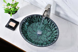 Bravo Series Deco-Glass Vessel Sink in Lustrous Black