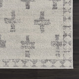 Tigris Swiss Cross Ivory&Gray Area Rug - Clearance