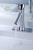 Saga Series Single Hole Single-Handle Low-Arc Bathroom Faucet in Polished Chrome