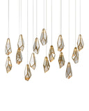 Glace Mirror 15-Light Linear Multi-Drop Pendant