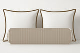 Ticking Stripe Velvet Bolster Pillow Cover