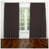 Scallop Luxurious Polyester Curtain (Set of 2)