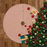 Velvet Quilted Round Christmas Tree Skirt