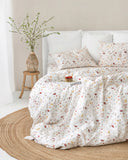 Meadow print linen pillowcase