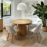 Dwen & Edwin 46" Modern Round Dining Table Set for 4 (5-Piece)