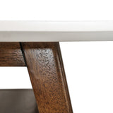 Midcentury Pecan Wood Coffee Table with Bottom Shelf