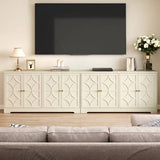 56" 4-Door Sideboard Cabinet – Adjustable Shelves