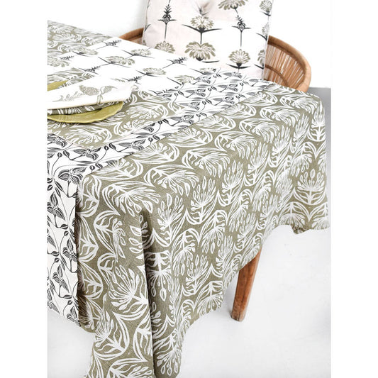 French Home Botanical 59" X 98" Tablecloth - Sage