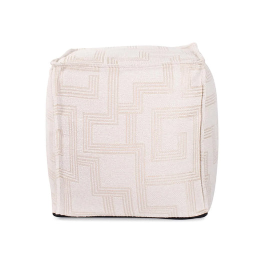 Tall Square Indoor/Outdoor Pouf Syros Natural