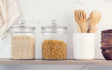 Kook 1/2 Gallon Glass Kitchen Jars, Set of 2