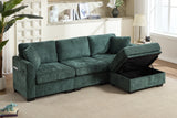 NARLO 97" 3-Seater Sofa with 1 Storage Ottoman