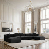 Shaggy - 7 Piece Modular Sectional With 2 Ottomans