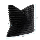 Pillow 24 x 24 Shar Pei Black - Down Alternative Insert