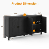 Sideboard Buffet Cabinet with Storage, 60'' Storage Cabinet