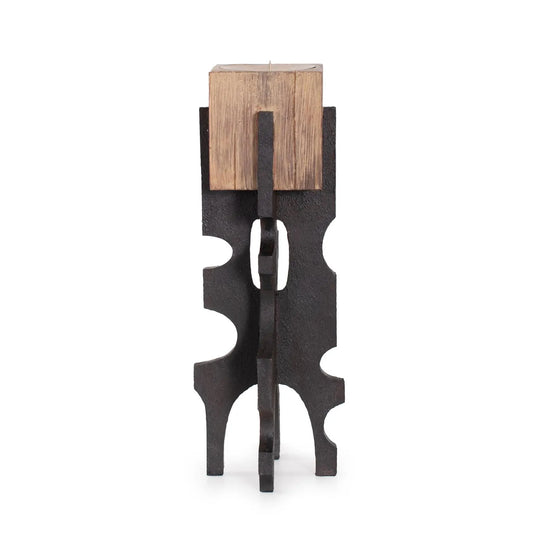 Cade Architectural Pillar Candle Holder- Short