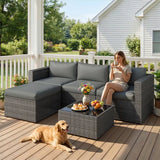 Wholesale 5-Piece Patio Furniture Set, All Weather Wicker Patio