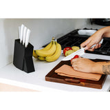 Eco-Cut 5-Piece Knife Block Set, Grey