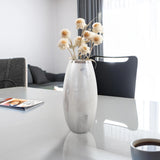 Sivas Glass Vase with Silver Accents- Short