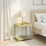 Scalloped Rectangle Side Table Green