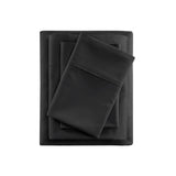 4pcs 600TC Cooling Cotton Blend Sheet Set, Black