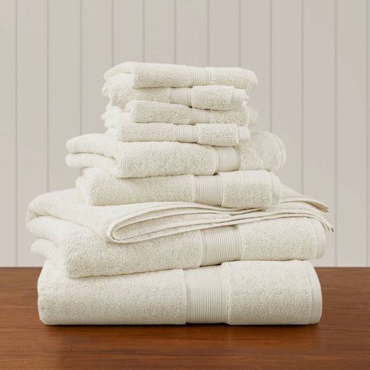 800GSM Ultra-Soft 100% Cotton Absorbent Towel Set, Cream