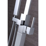 Victoria 2-Handle Freestanding Claw Foot Tub Faucet with Hand Shower in Polished Chrome