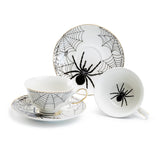 Spider White Gold Porcelain Tea Cup & Saucer