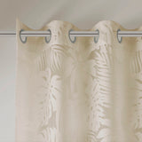 Botanical Burnout Palm Leaf Sheer Window Panel, Natural