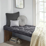 Square Large Pillow Seating Floor Cushion, Charcoal