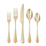 Ellsie Antiqued Champagne 20pc Flatware Set