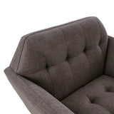 Modern Mid-Century Accent Arm Chair, Charcoal Gray *