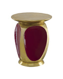 Malmo Red & Gold Accent Table
