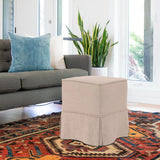 Universal Cube Cover Linen Slub Natural - Skirted -Cover Only