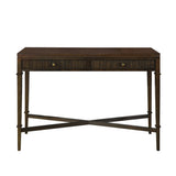 Fluted 2-Drawer Storage Console Table, Brown