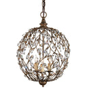 Crystal Bud Gold Orb Chandelier