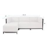 Axis 4pc Sectional Seascape Natural Titanium Frame