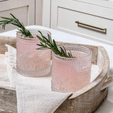 10 oz Textured Beaded Clear Drinking Glasses Set of 6
