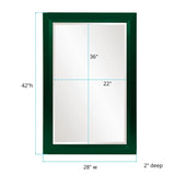 Avery Mirror - Glossy Hunter Green