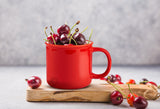 Kook Ceramic Camper Mugs 14 oz Red Set of 2