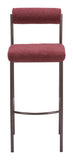 Livorno Barstool (Set of 2) Red & Bronze