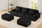 LAURENT 114" 3-Seater Sofa with 2 Ottomans