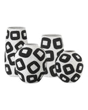 Pagliacci Large Black & White Vase