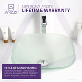 Vista Series 17 in. Bathroom Vessel Sink with Scratch-Tough and Stain-Resistant Surface in Lustrous Frosted Finish Glass