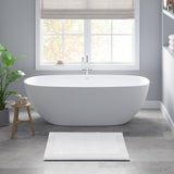 100% Cotton Tufted 3000 Gsm Reversible Bath Rug, White