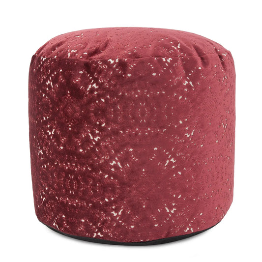 Round Tall Pouf Pisani Ruby