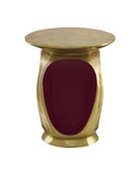 Malmo Red & Gold Accent Table