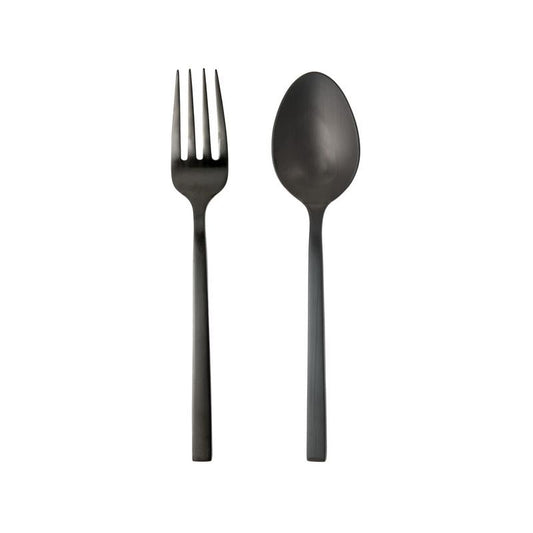 Arezzo Brushed Black 2pc Serving Set