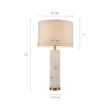 White Alabaster Gold Table Lamp