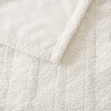 Buttery Soft Feel Faux Feathersoft Heated Blanket, Ivory