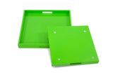 Saint Tropez Square Tray Set of 2 - Green